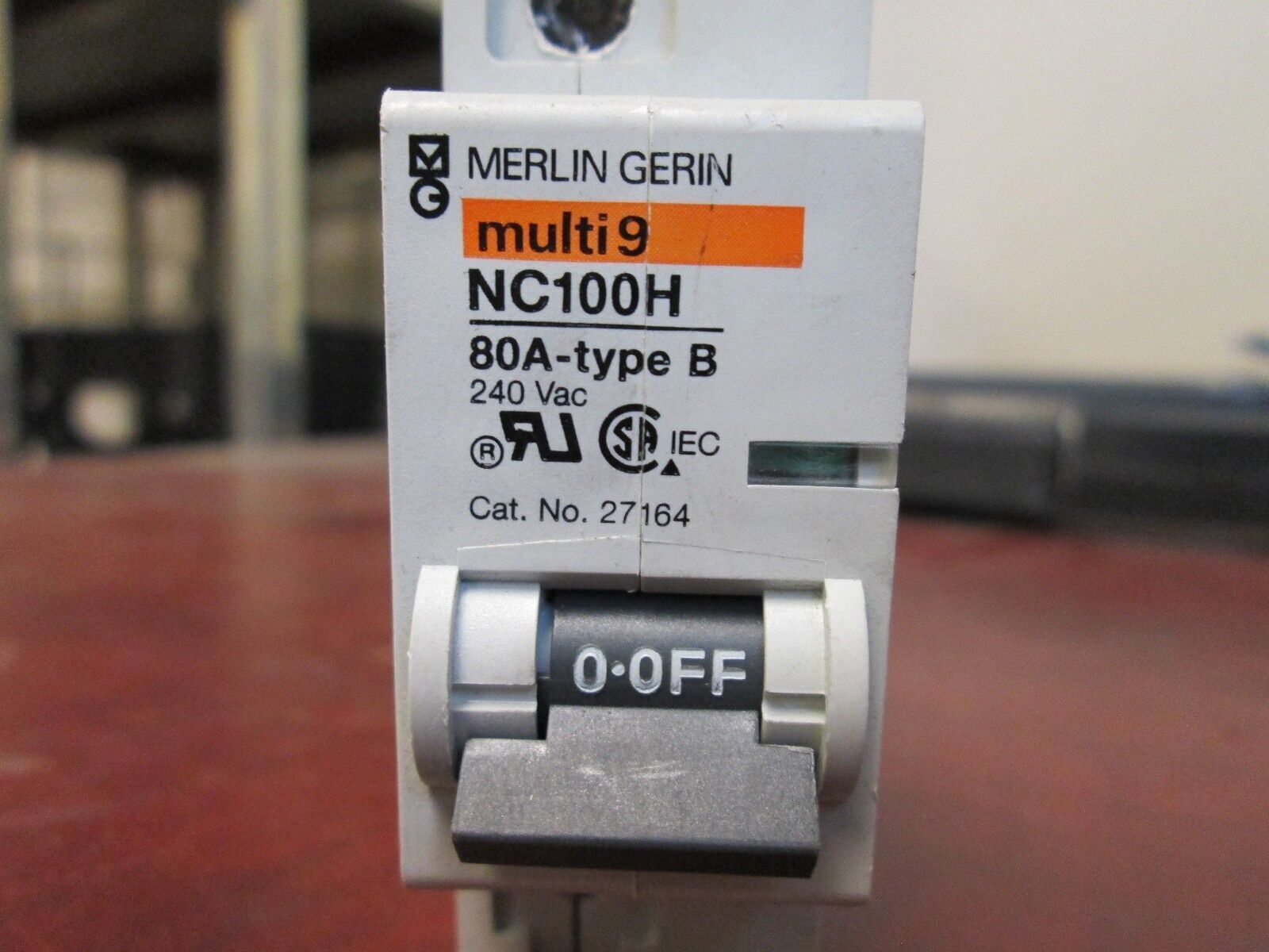 Merlin Gerin Circuit Breaker 27164 NC100H 80A 240V 1P Used
