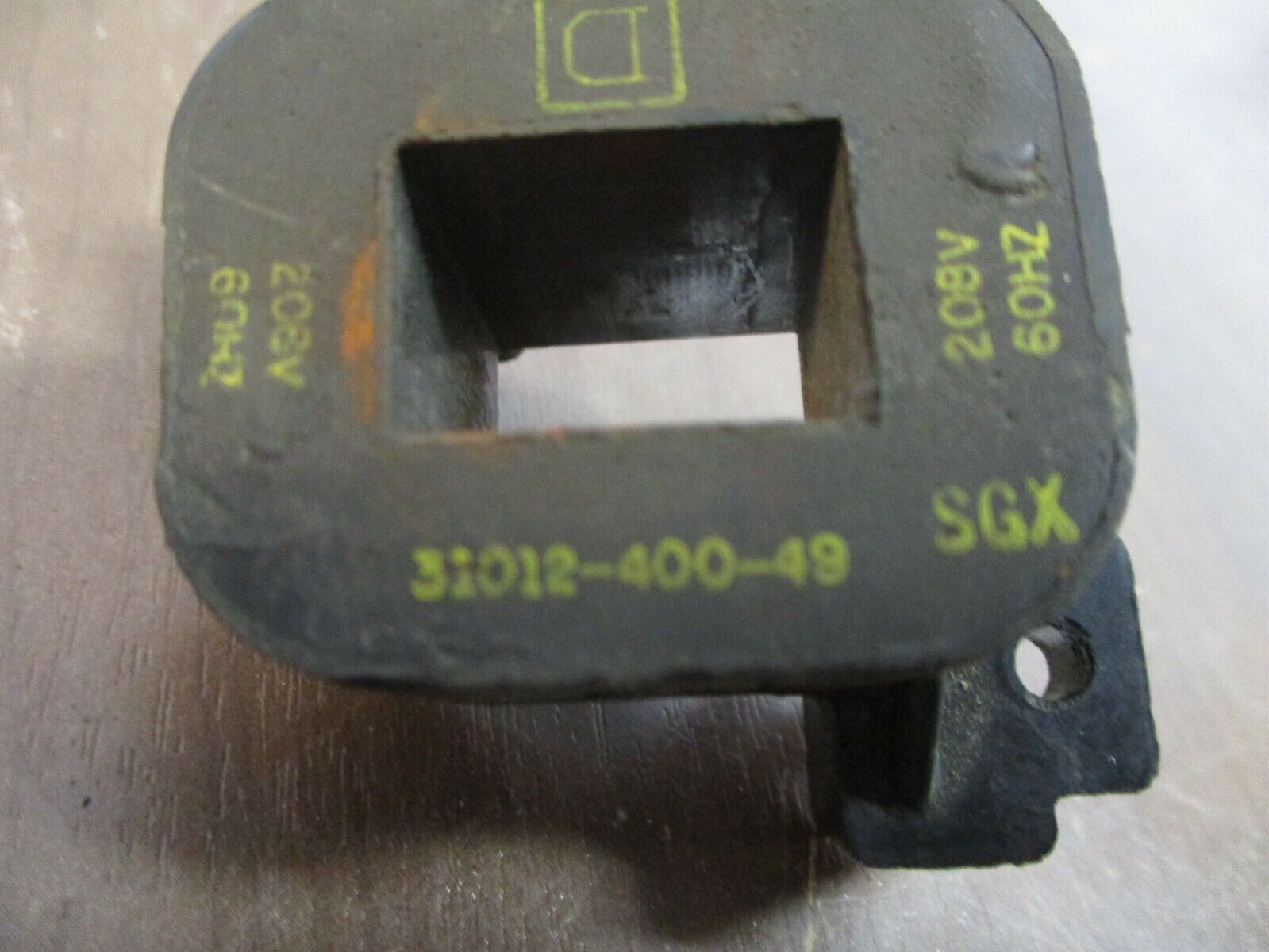 Square D Magnetic Coil 31012-400-49 208V@60Hz Used