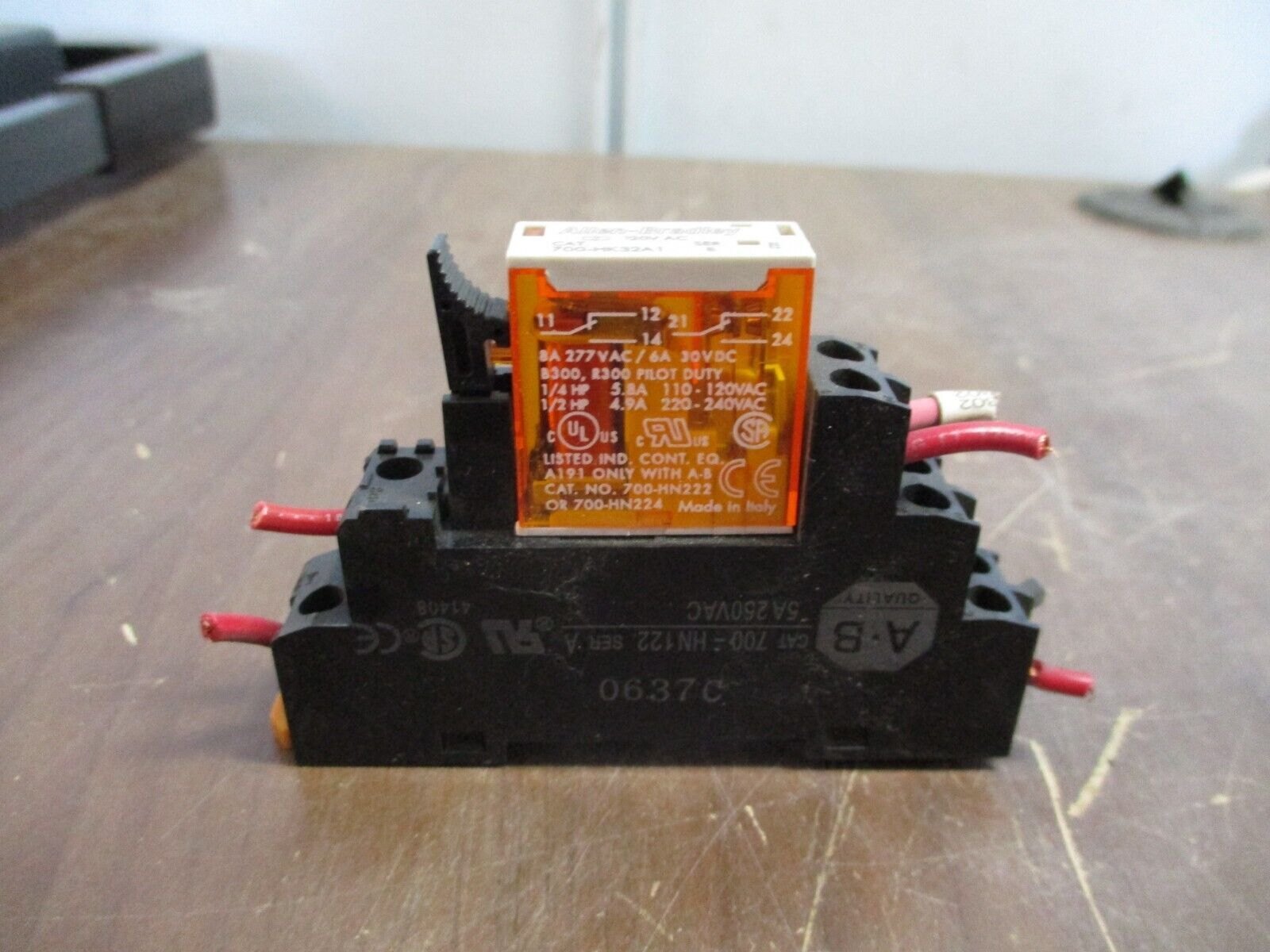 Allen-Bradley Relay 700-HK32A1 Ser. B 120V Coil w/ Base *Lot of 2* Used