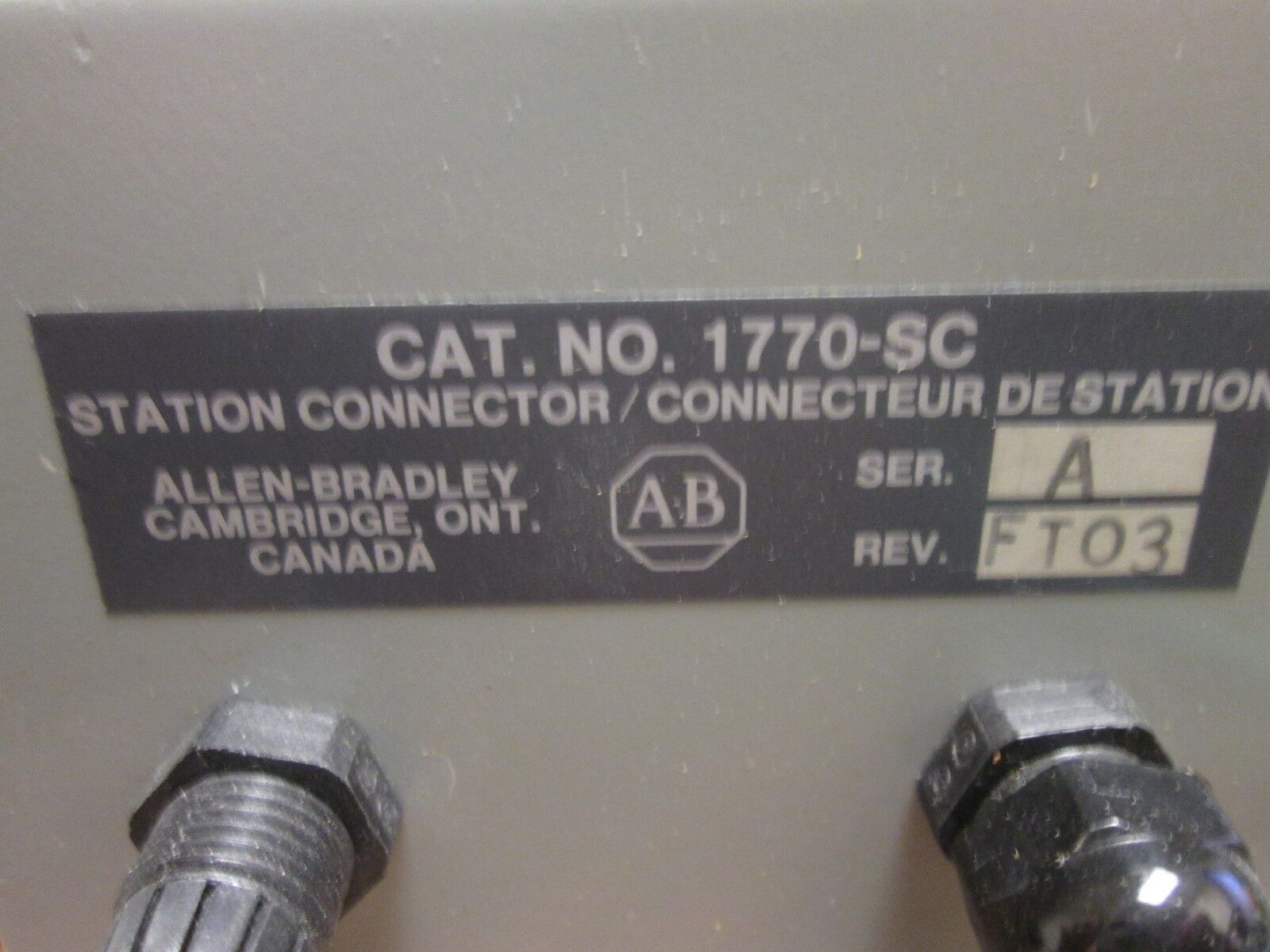 Allen-Bradley Station Connector 1770-SC Ser A Rev FT03 Used