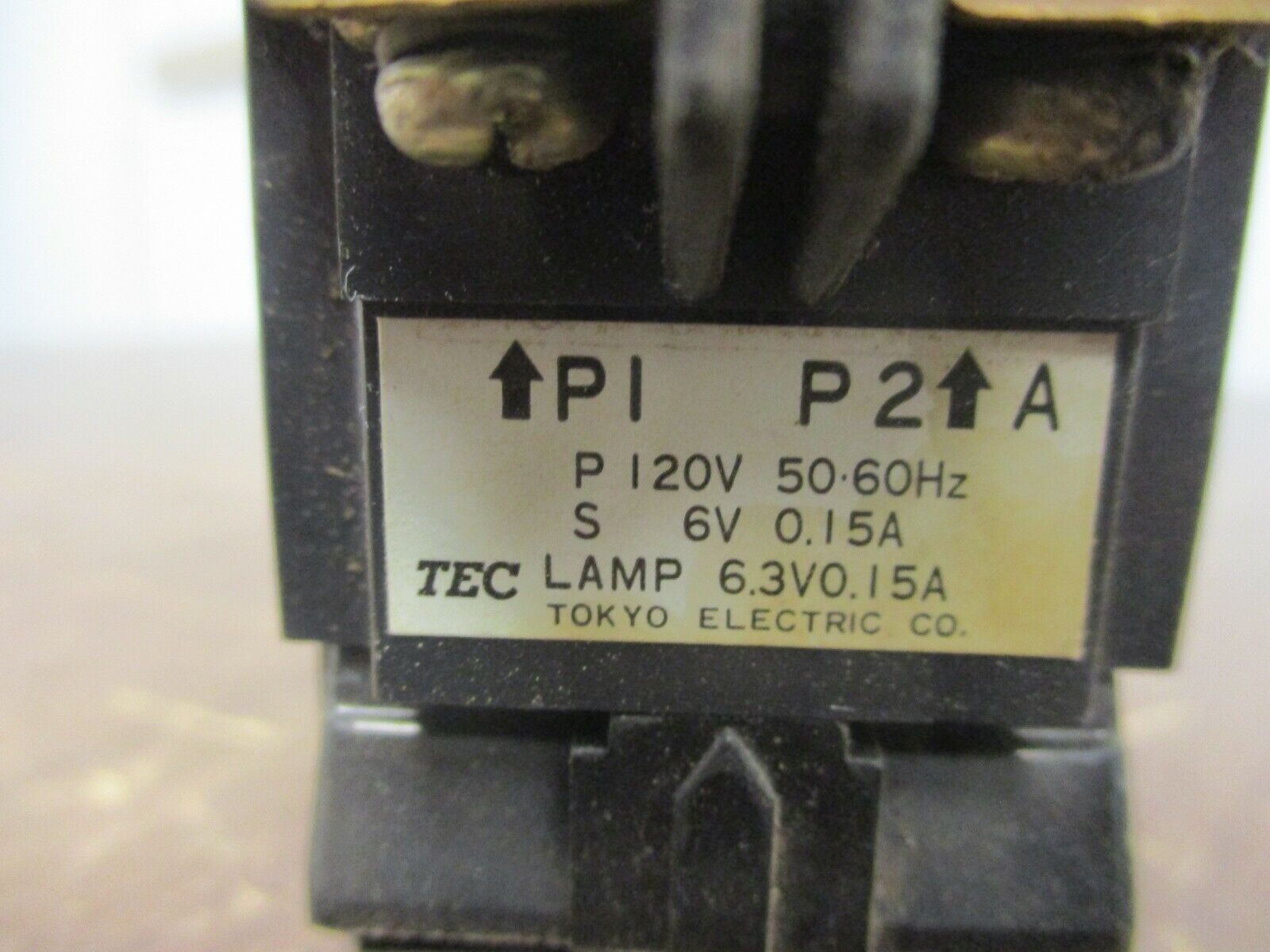 TEC Illuminated Push Button LS-1031D-11A Amber 120V 50/60Hz Used