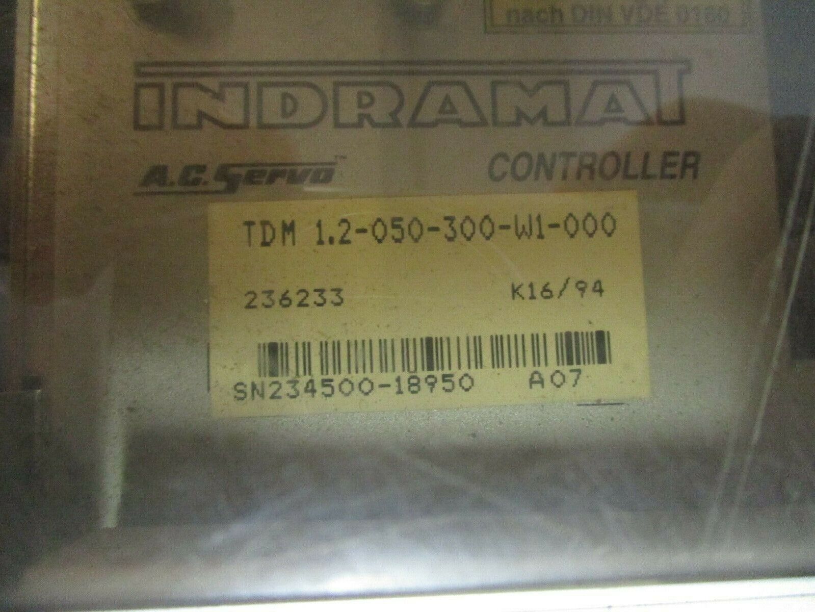 Indramat AC Servo Controller TDM 1.2-050-300-W1-000 60A Used