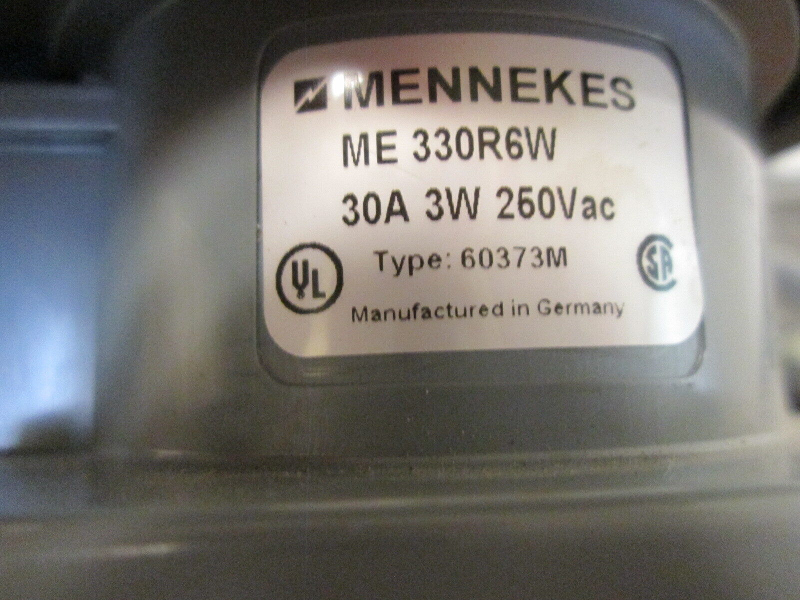 Mennekes Receptacle 30A 250V 3W Used
