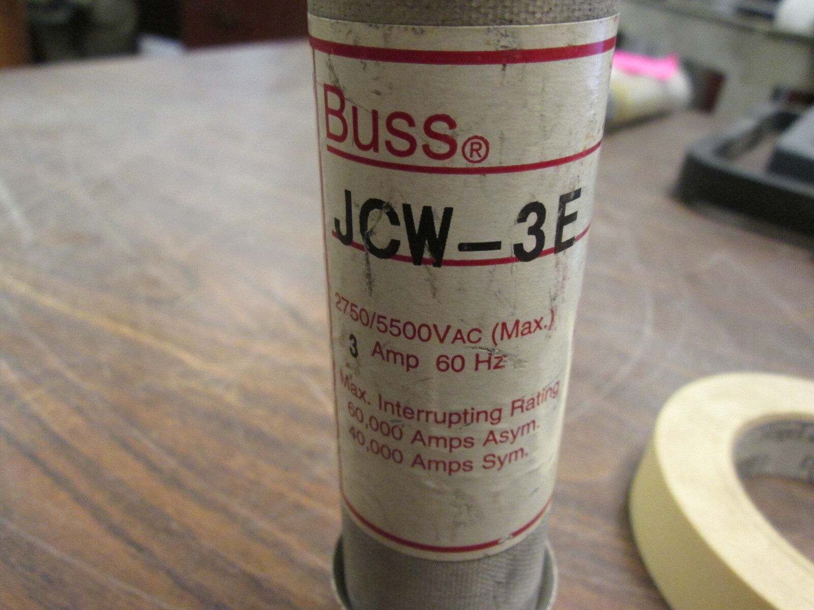 Buss Fuse JCW-3E 3E 2.75/5.5KV 60Hz Used