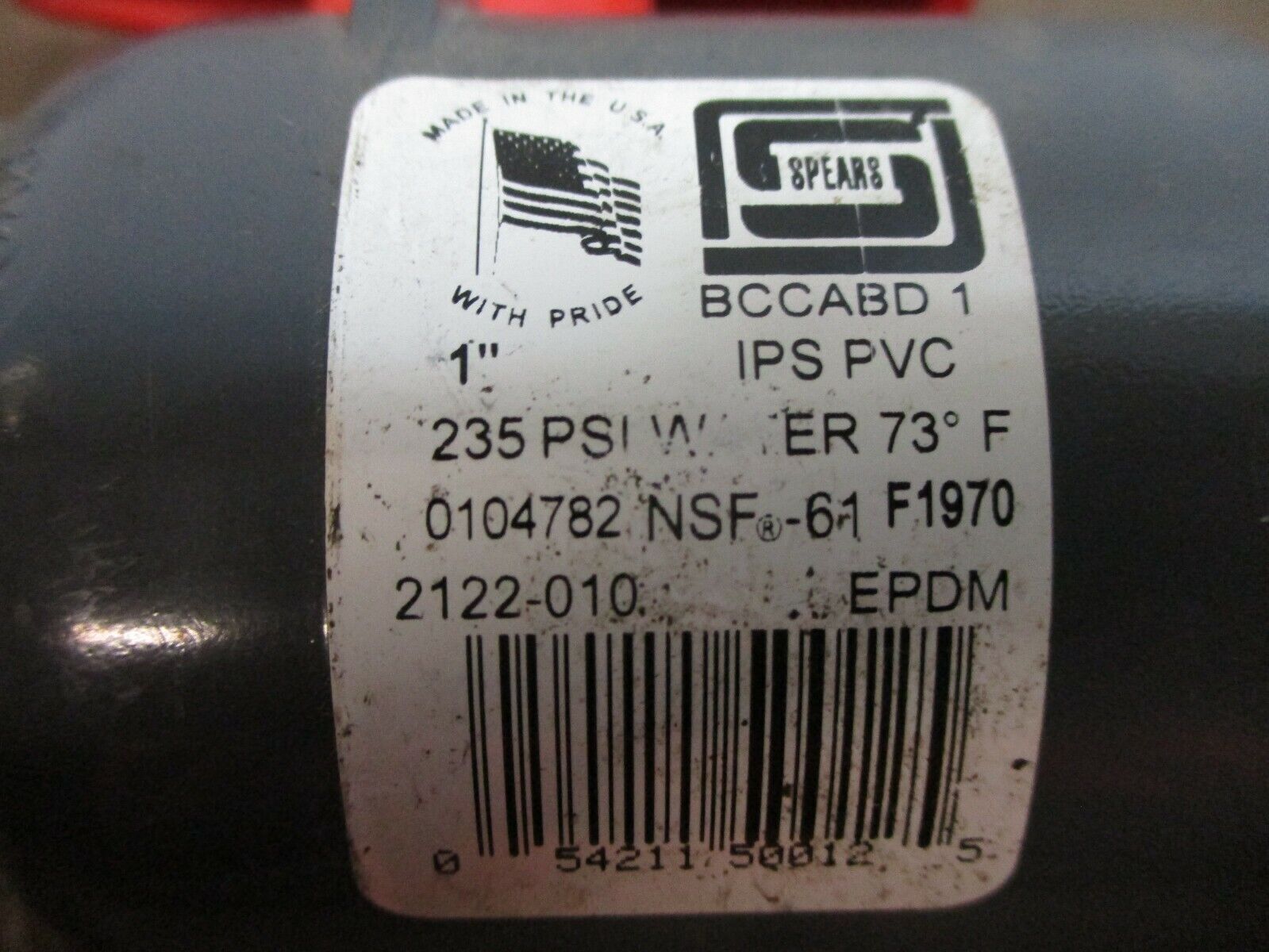 Spears Ball Valve 2122-010 Size: 1" 235PSI Used