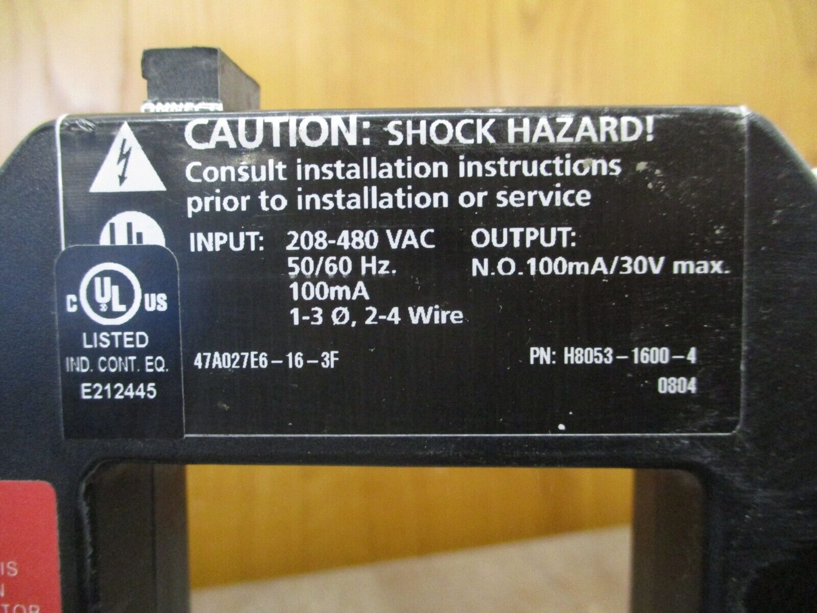 Veris Hawkeye 8053 Enercept Pulse Meter H8053-1600-4 1600A 208-480V 50/60Hz Used