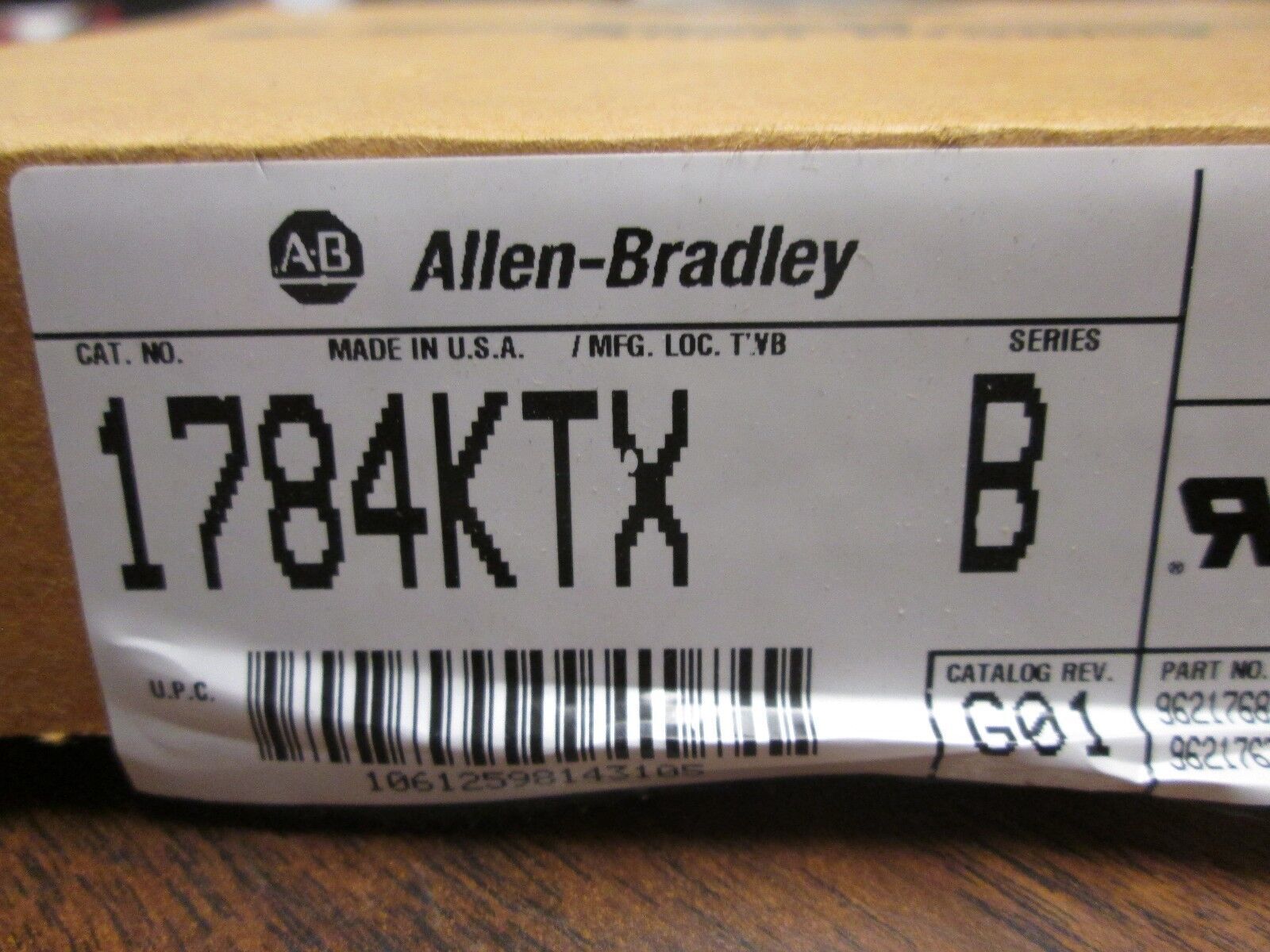 Allen-Bradley Comm ISA Card 1784-KTX B Rev G01 F/W Rev 01/00 New Surplus