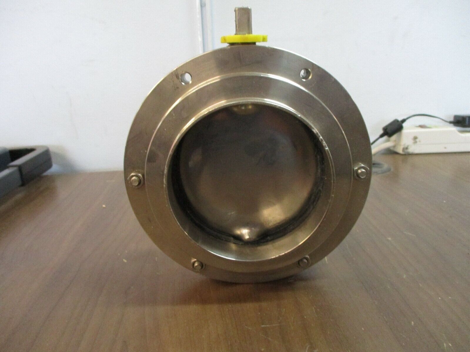 Misc. Brand Stainless Steel Butterfly Valve Size: 4" *No Handle* Used