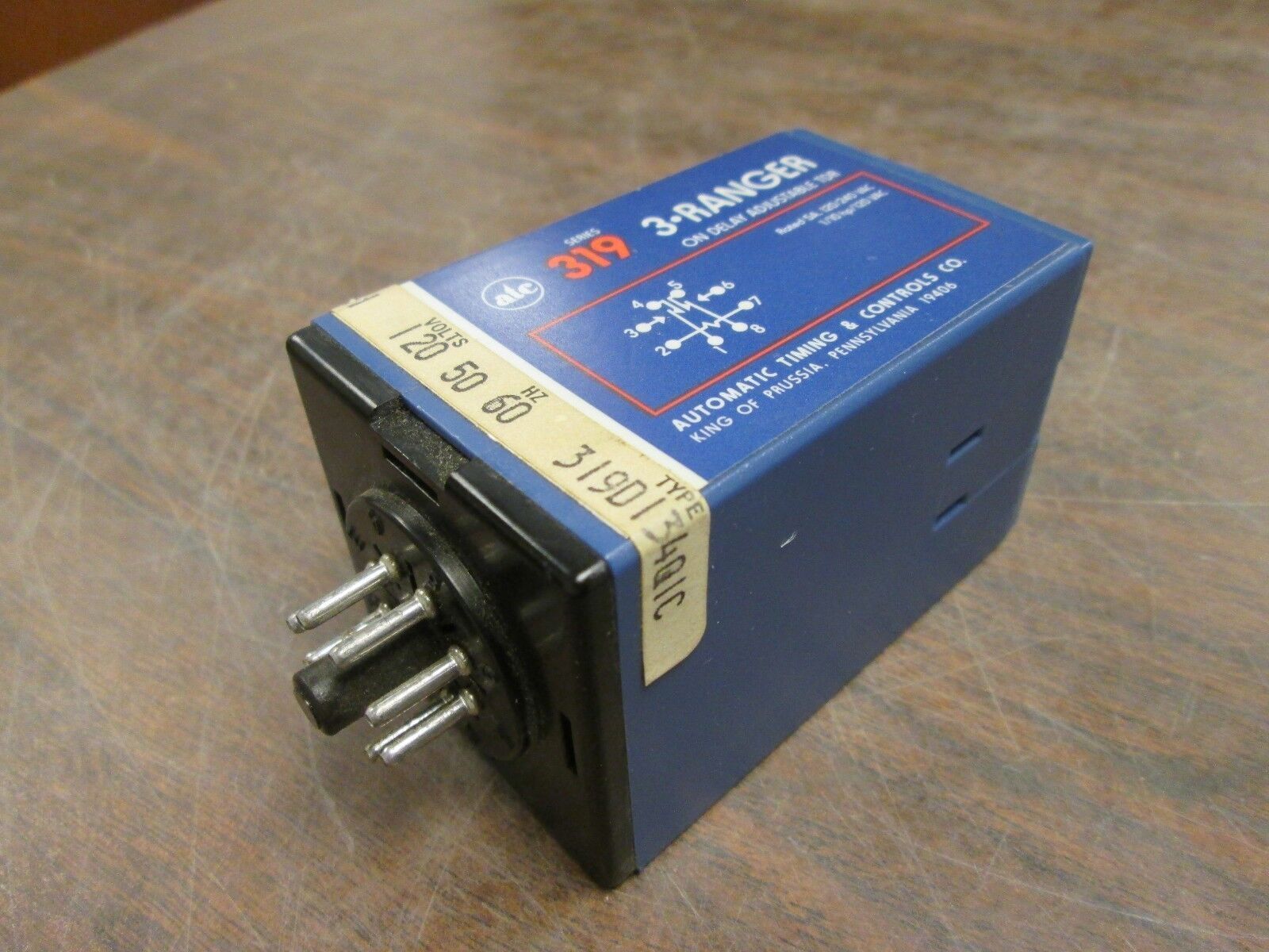 ATC 3-Ranger Time Delay Relay 319D134Q1C 120V 50/60Hz Used
