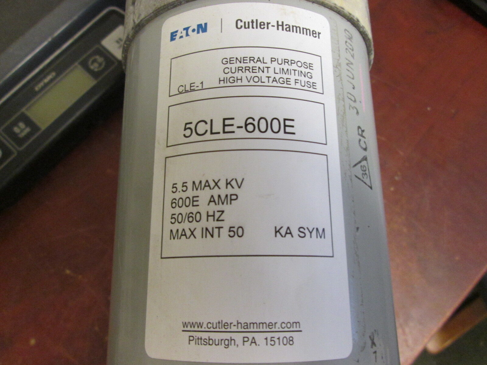 Eaton Type CLE-1 Fuse 5CLE-600E 600E 5.5kV 50/60Hz Used