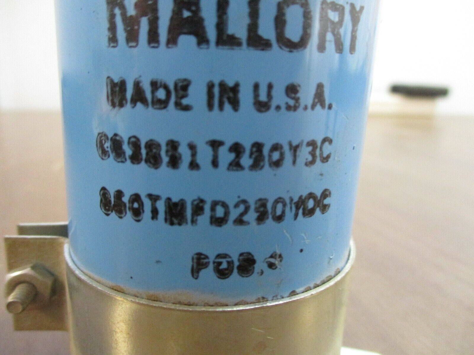 Mallory Capacitor CGS851T250Y3C 250VDC Used