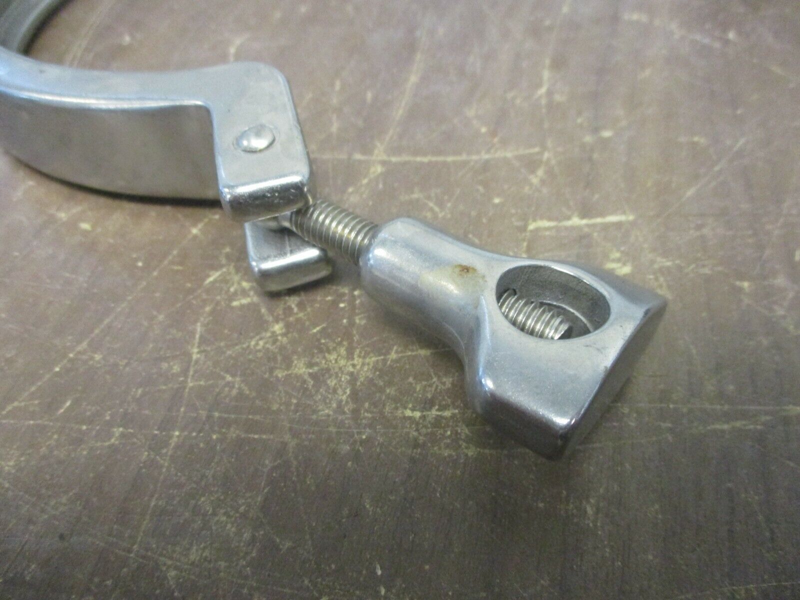 Misc. Brand Stainless Steel Sanitary Clamp Size: 6" Used