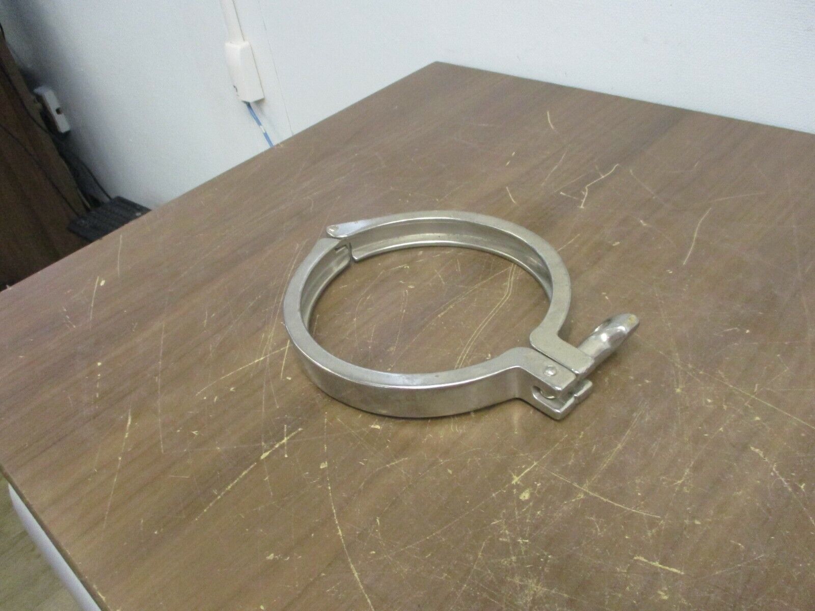 Misc. Brand Stainless Steel Sanitary Clamp Size: 6" Used