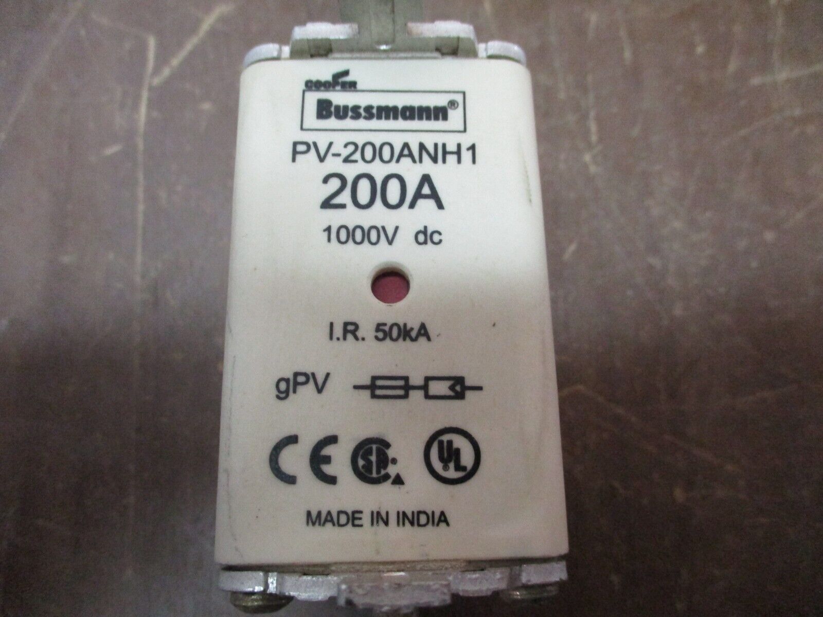 Bussmann Fuse PV-200ANH1 200A 1000VDC 50kA I.R. Used