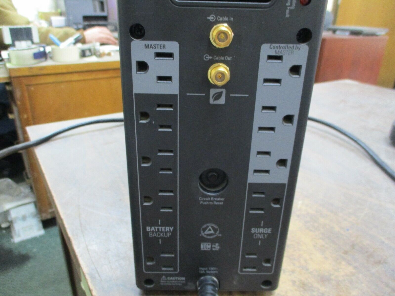 APC UPS Battery Backup BX1500G Input: 120V, 12A, 50/60Hz, 1Ph 1500VA Used