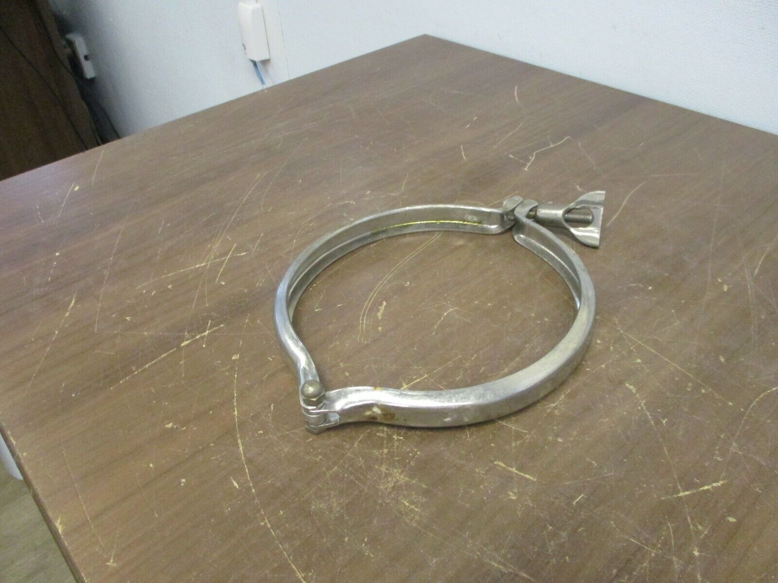 Misc. Brand Stainless Steel Sanitary Clamp Size: 6.5" Used
