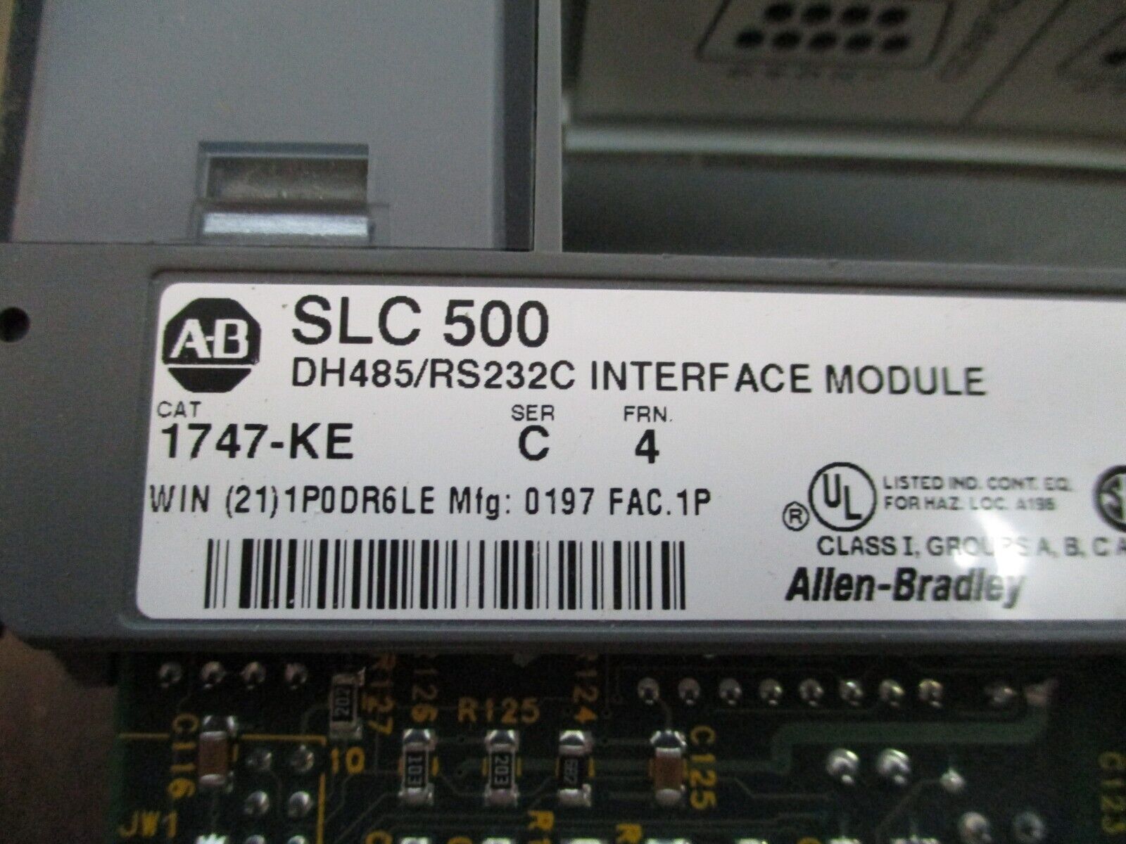 Allen-Bradley SLC 500 DH485 / RS232C Interface Module 1747-KE Ser. C FRN: 4 Used