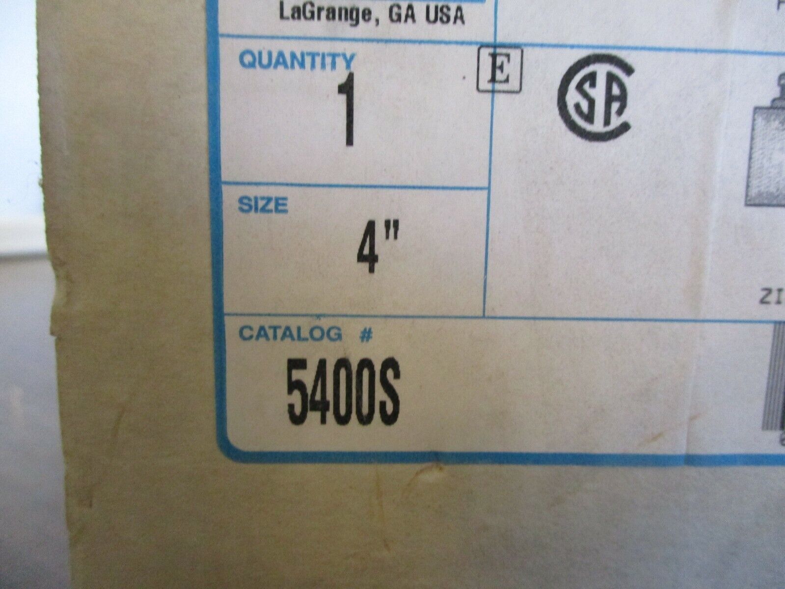 O-Z / Gedney EMT Coupling 5400S 4" Set-Screw Type Steel *Lot of 2* New Surplus