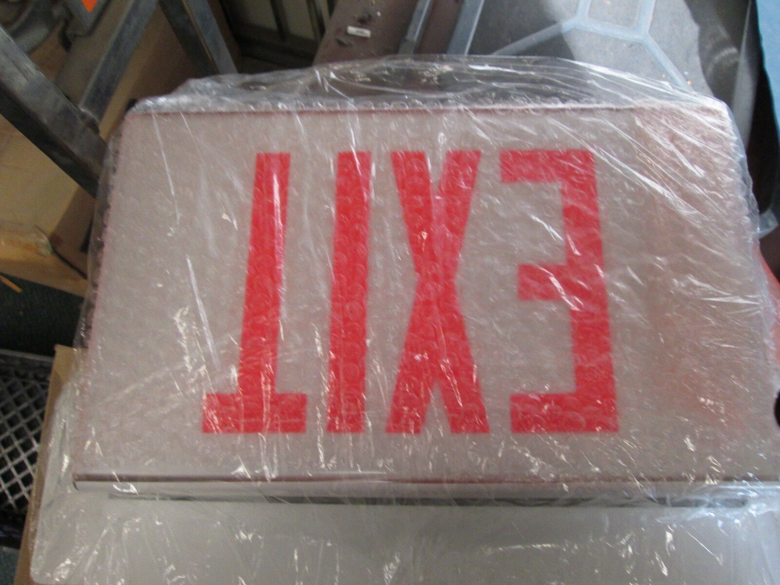 Pathway One Sided Exit Sign LTX1RW-LB 120/277VAC Red LED New Surplus