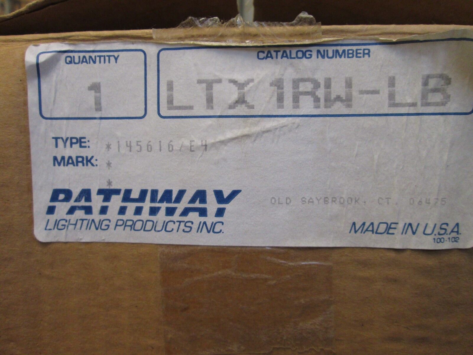 Pathway One Sided Exit Sign LTX1RW-LB 120/277VAC Red LED New Surplus