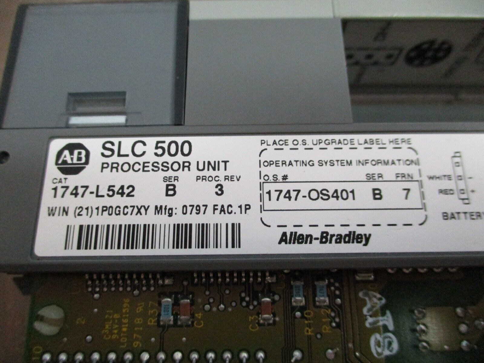 Allen-Bradley SLC 500 Processor Unit 1747-L542 Ser. B Proc. Rev.: 3 Used