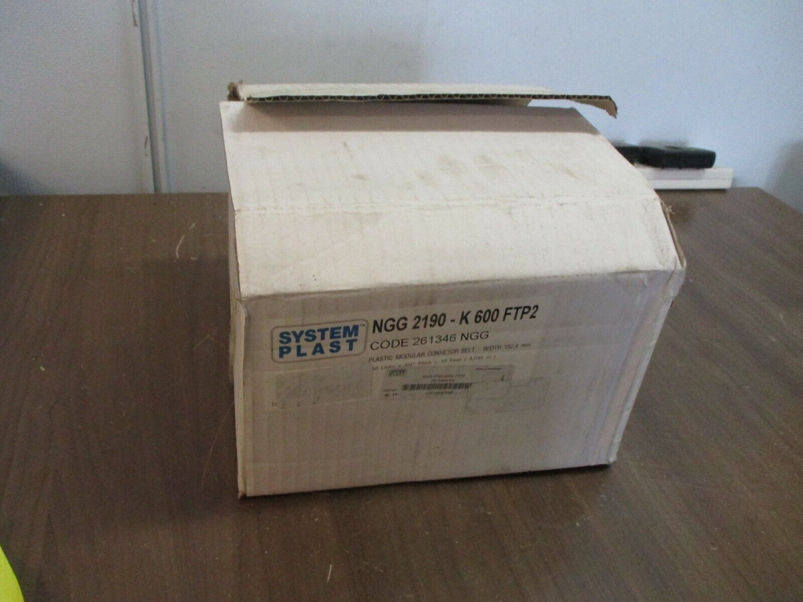 System Plast Plastic Modular Conveyor Belt NGG2190-K600FTP2 Length: 10ft