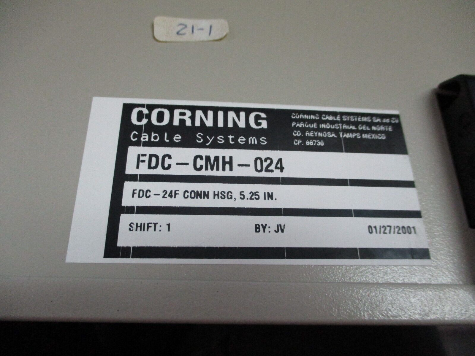 Corning / Siecor Connection Housing FDC-CMH-024 Used