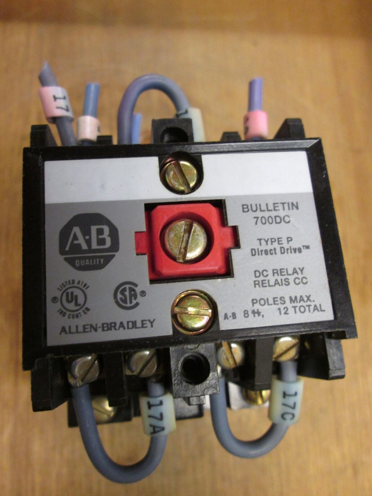 Allen-Bradley DC Relay 700DC-P40021 115-125VDC Coil Used