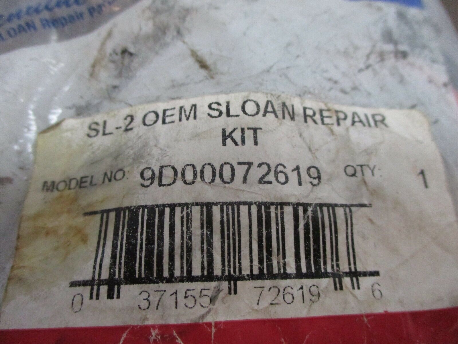 Sloan SL-2 Repair Kit 9D00072619 *Some Shelf Wear* New Surplus