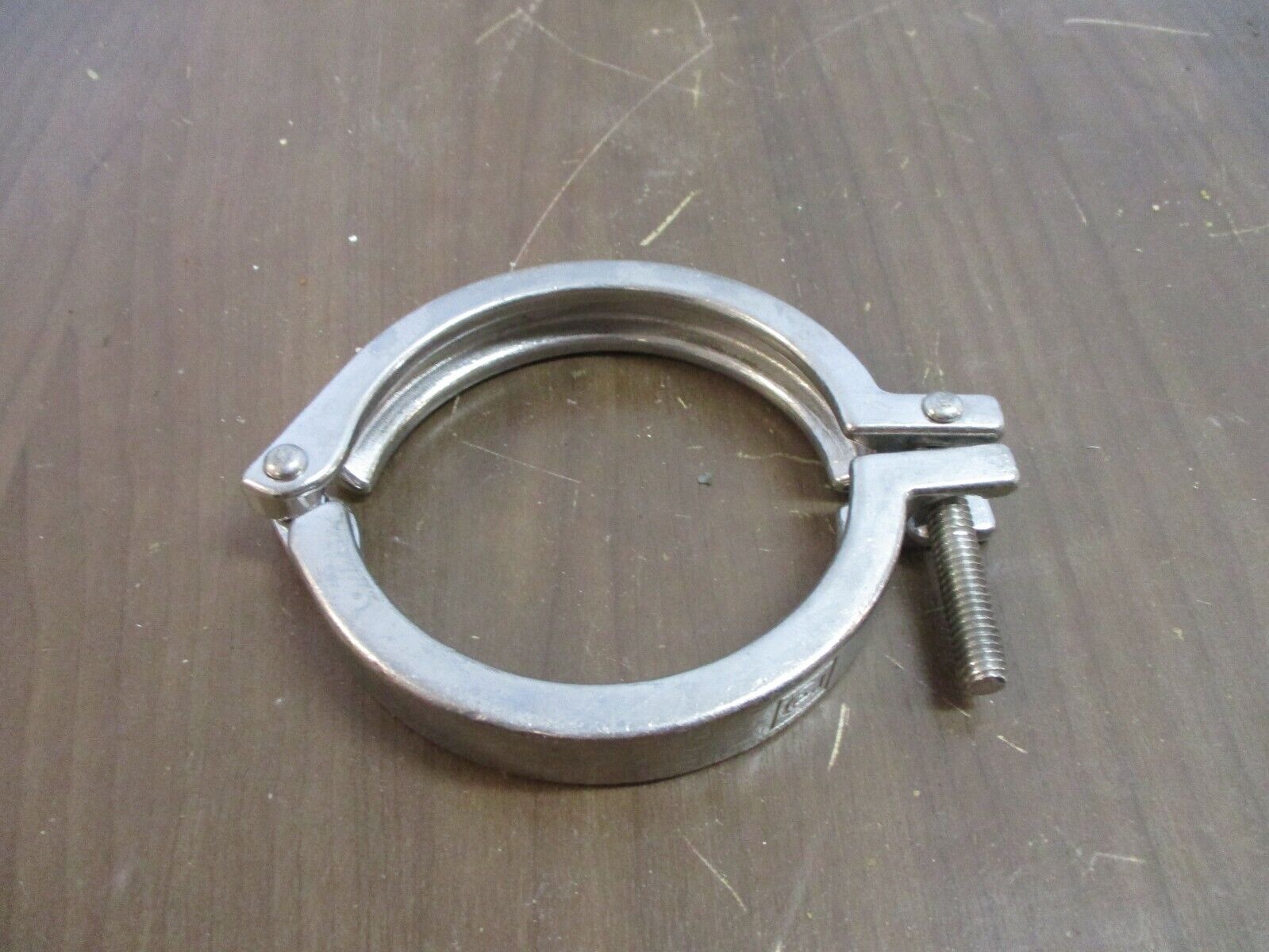Misc. Brand Stainless Steel Sanitary Clamp Size: 3 1/4" *No Wingnut* Used