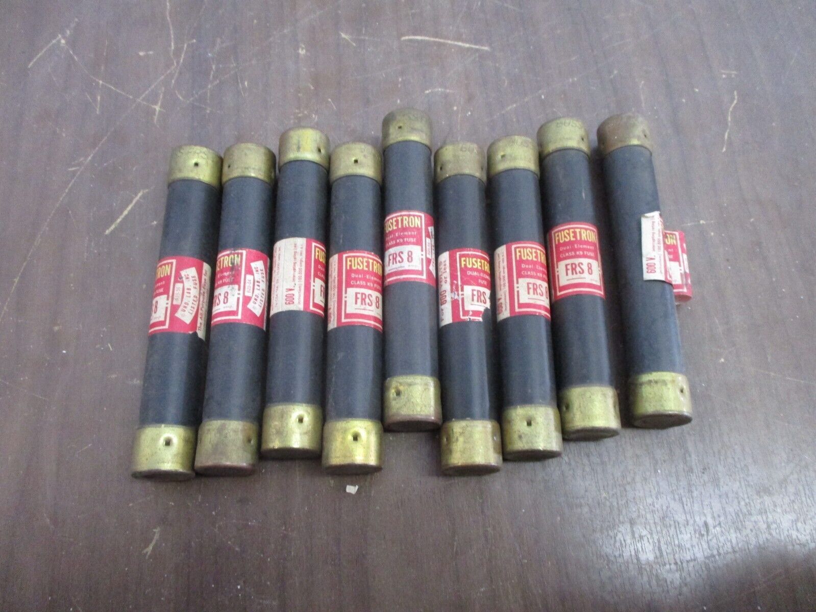 Buss Fusetron Fuse FRS 8 8A 600V *Lot of 9* Used