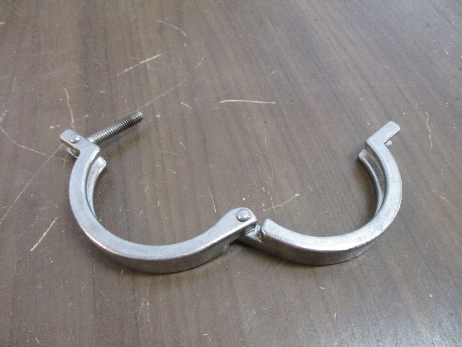 Misc. Brand Stainless Steel Sanitary Clamp Size: 3" *No Wingnut* *Lot of 2* Used