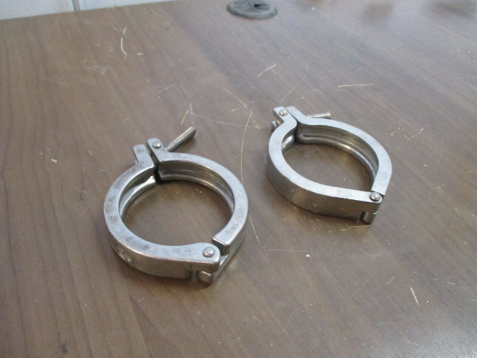Misc. Brand Stainless Steel Sanitary Clamp Size: 2 3/4" *No Wingnut* *Lot of 2*