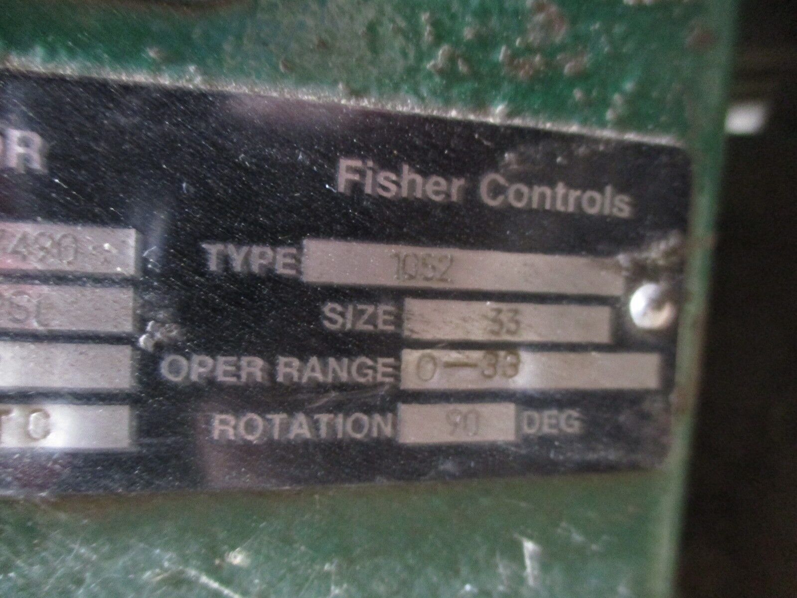 Fisher Diaphragm Control Valve 1052 / 8560 Size 33 / 3" Used