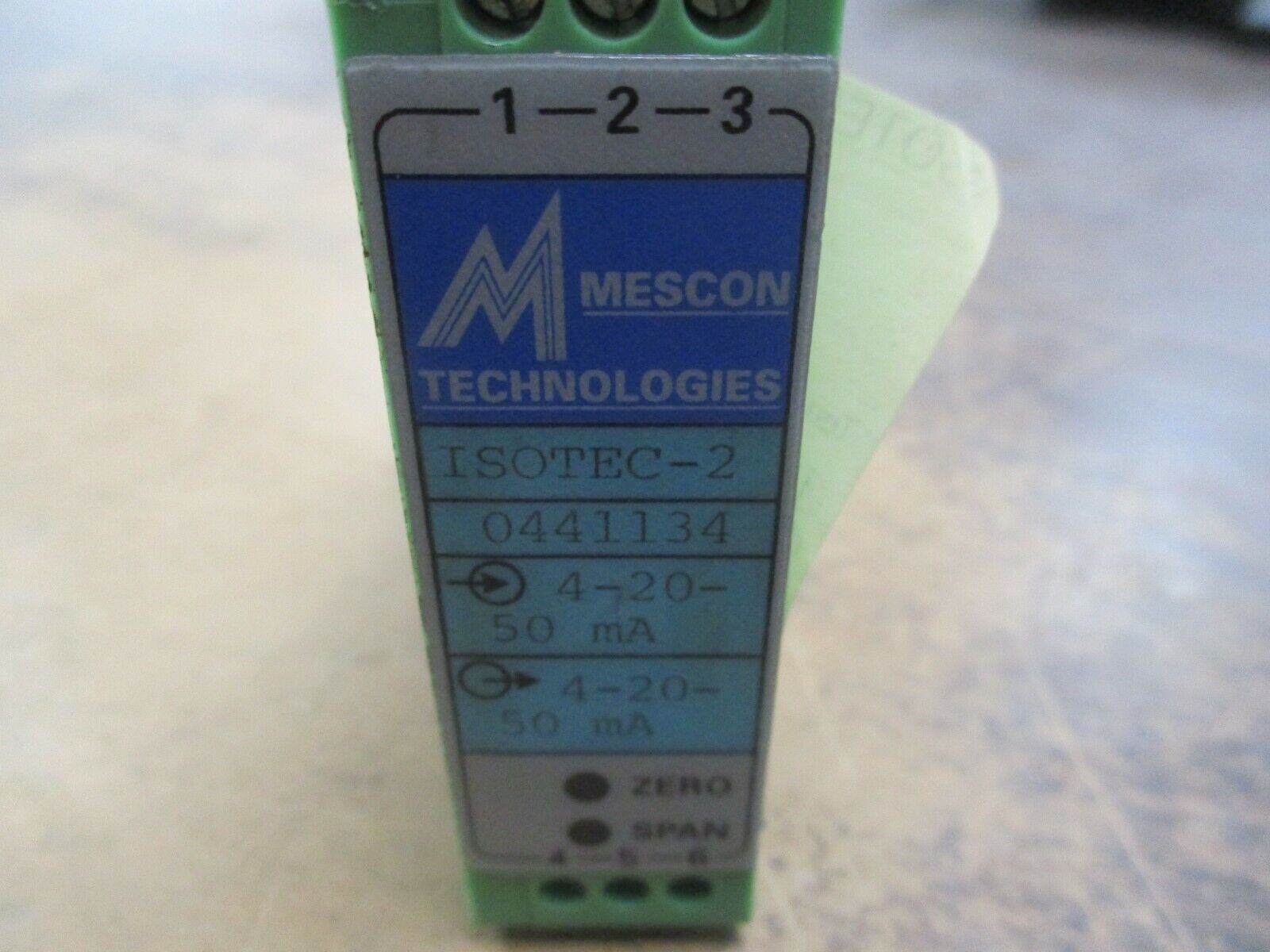 Mescon Technologies Isotec-2 Power Module 0441134 4-20-50mA Used