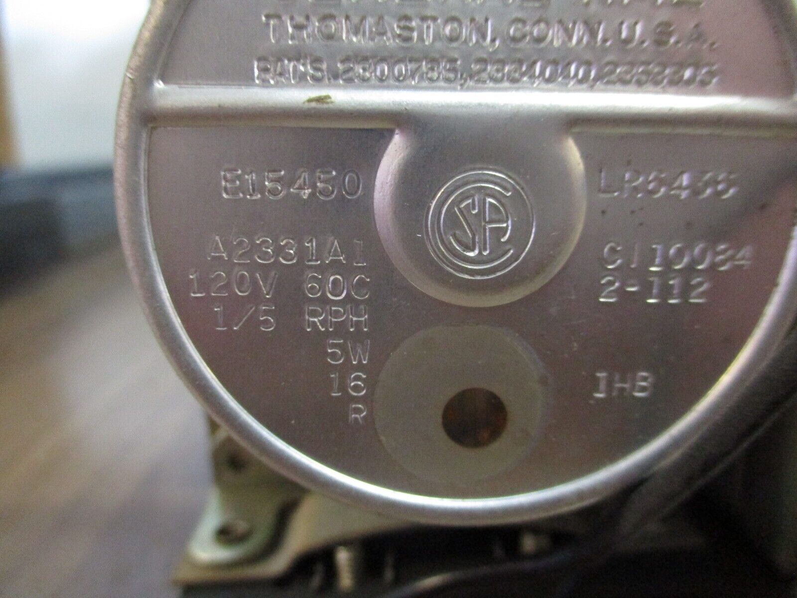 General Time Time Switch A2331A1 120V 1/5RPH 5W New Surplus