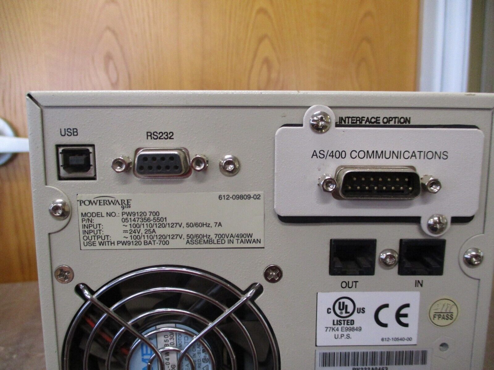 Powerware PW9120700 UPS 05147356-5501 700VA / 490W Output: ~100/110/120/127V