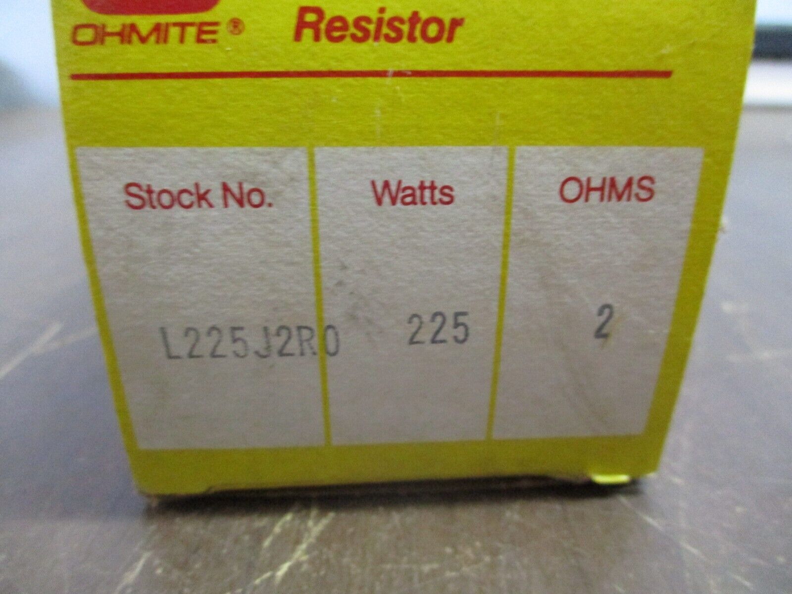Ohmite Resistor L225J2R0 225W 2 Ohms New Surplus