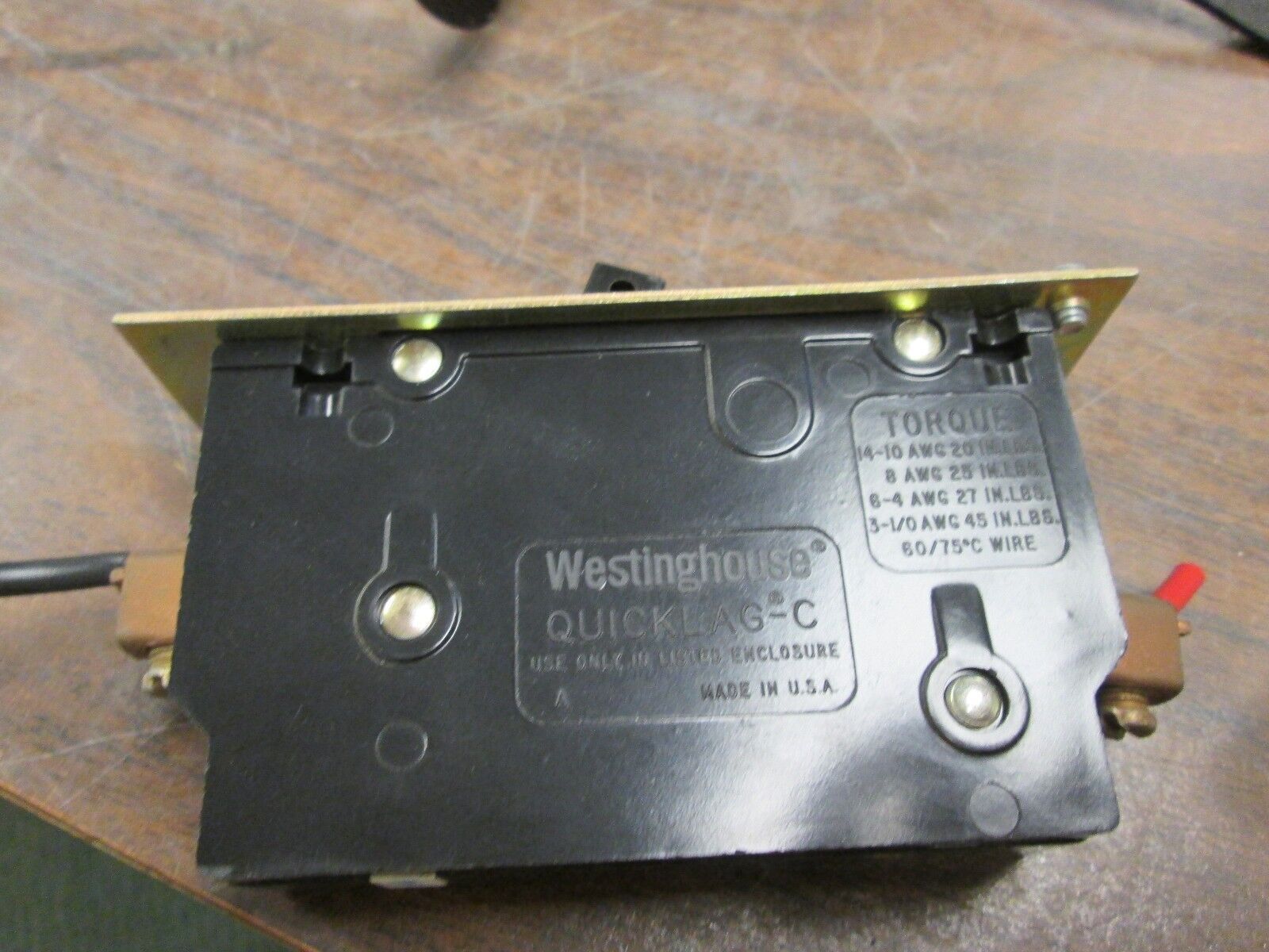 Westinghouse Quicklag-C Circuit Breaker 15A 1P w/ Reset Switch Used