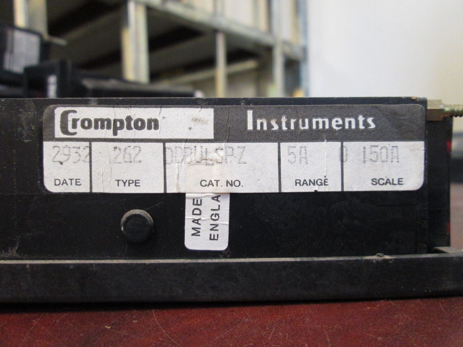 Crompton Digital Meter 262 DDBULSPZ 5A Range .150A Scale Used