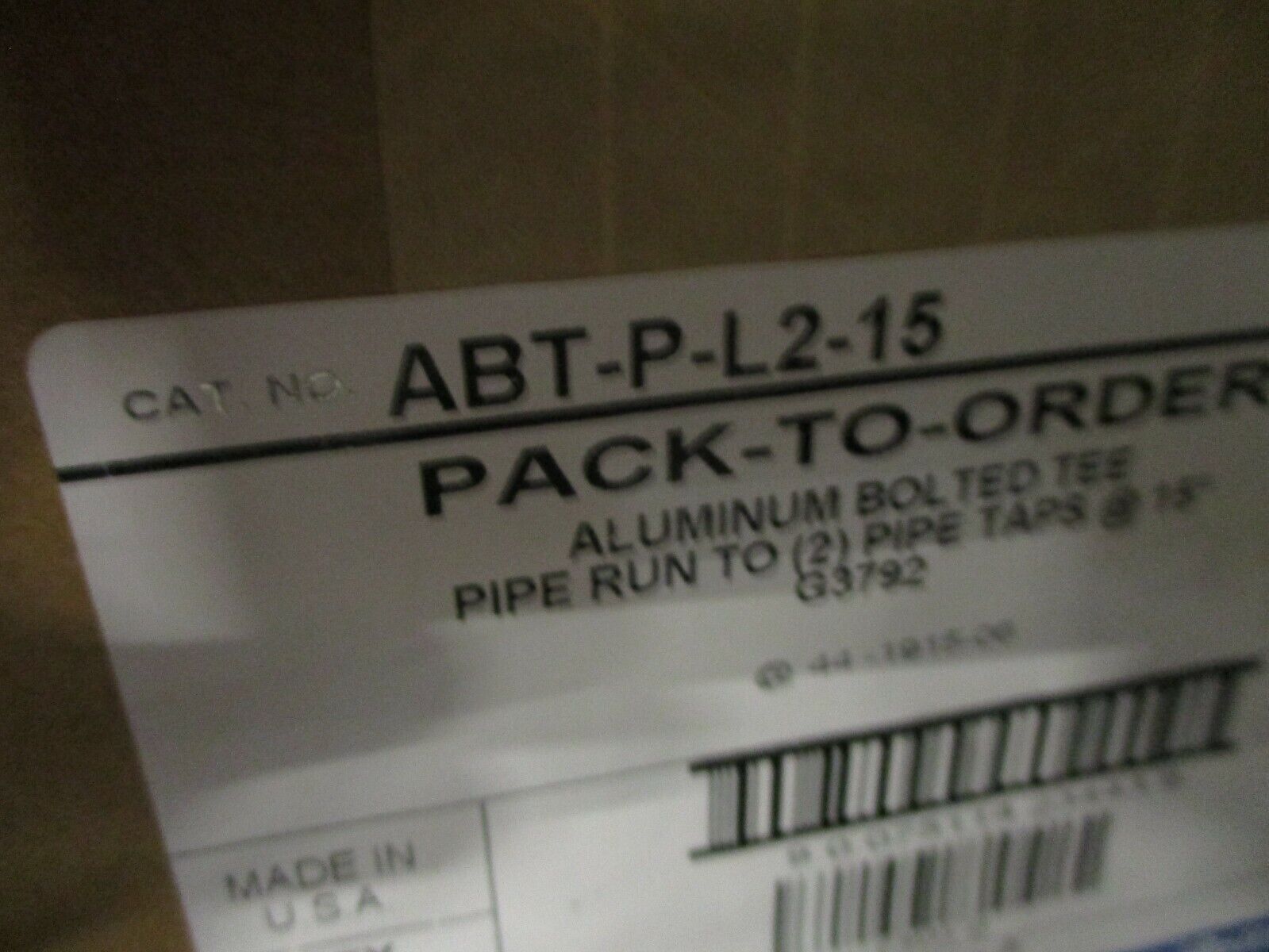 Thomas & Betts Blackburn Aluminum Bolted Substation Tee ABT-P-L2-15 *Box of 2*