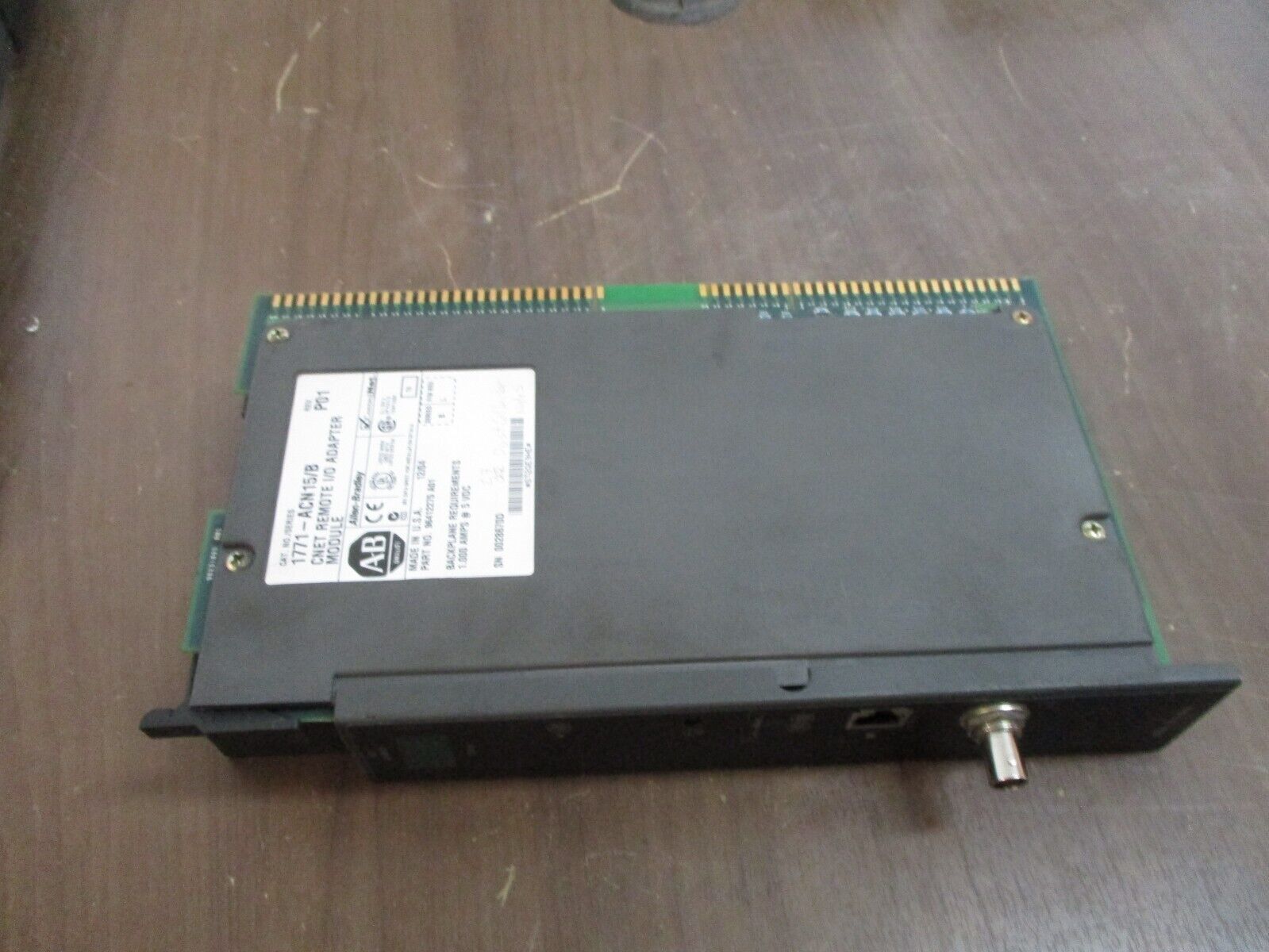 Allen-Bradley CNET Remote I/O Adapter Module 1771-ACN15 Ser. B Rev. P01 Used