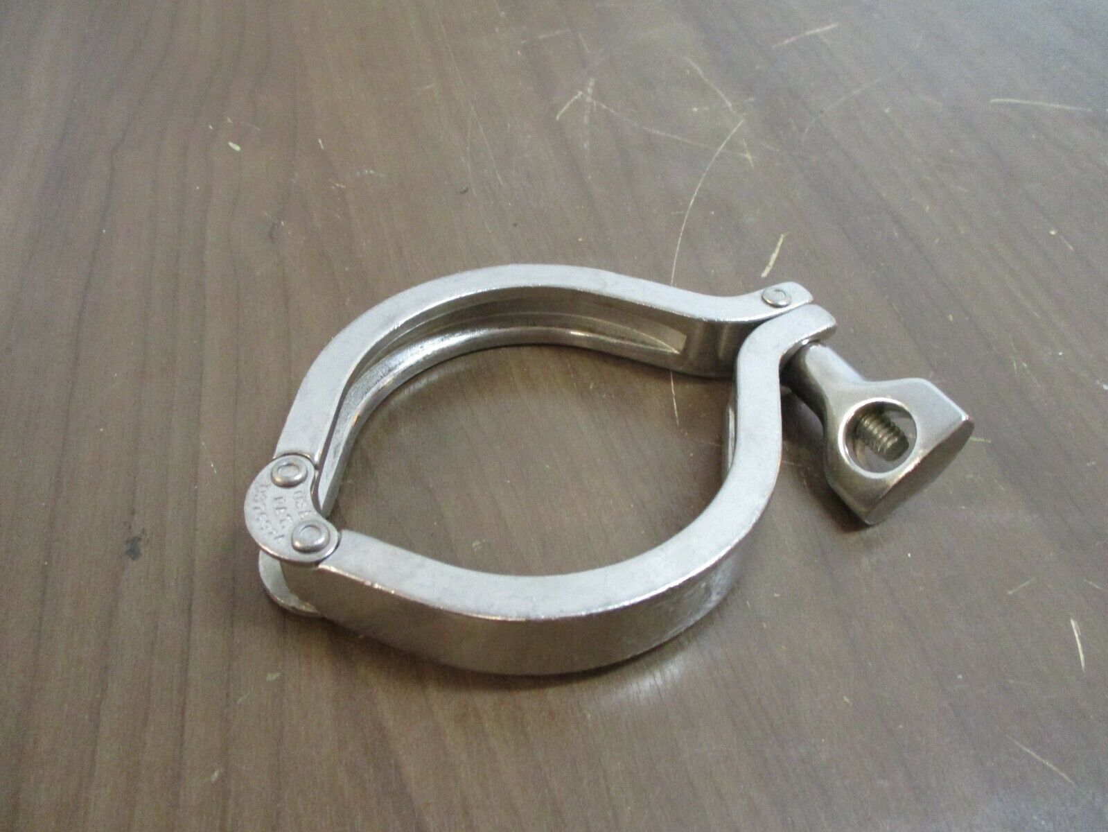 Misc. Brand Stainless Steel Sanitary Clamp Size: 3-1/4" Used
