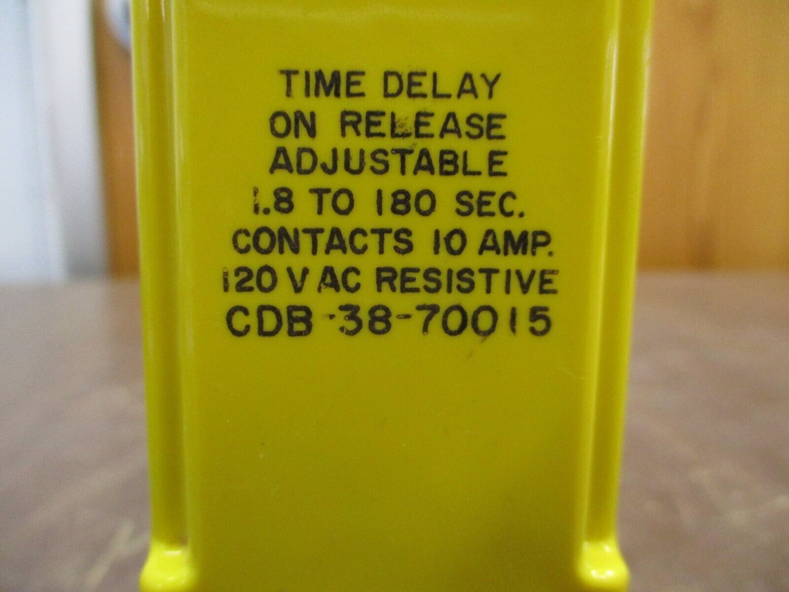 Potter & Brumfield Time Delay Relay CDB-38-70015 Range: 1.8-180 sec Used