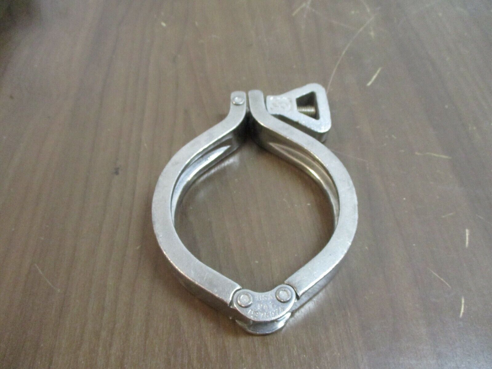 Misc. Brand Stainless Steel Sanitary Clamp Size: 3-1/4" Used