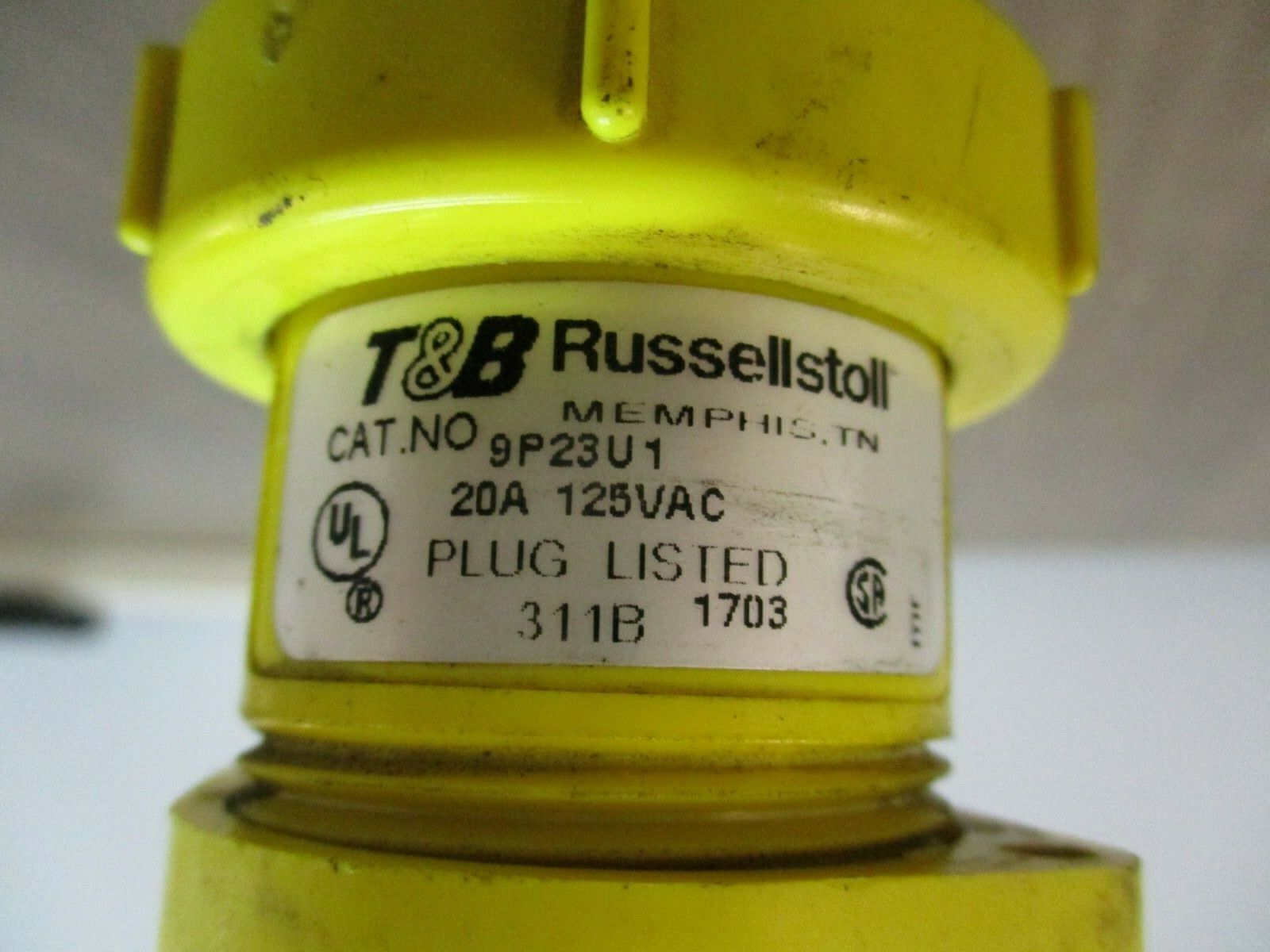 Thomas & Betts Russellstoll Plug 9P23U1 20A 125V Used