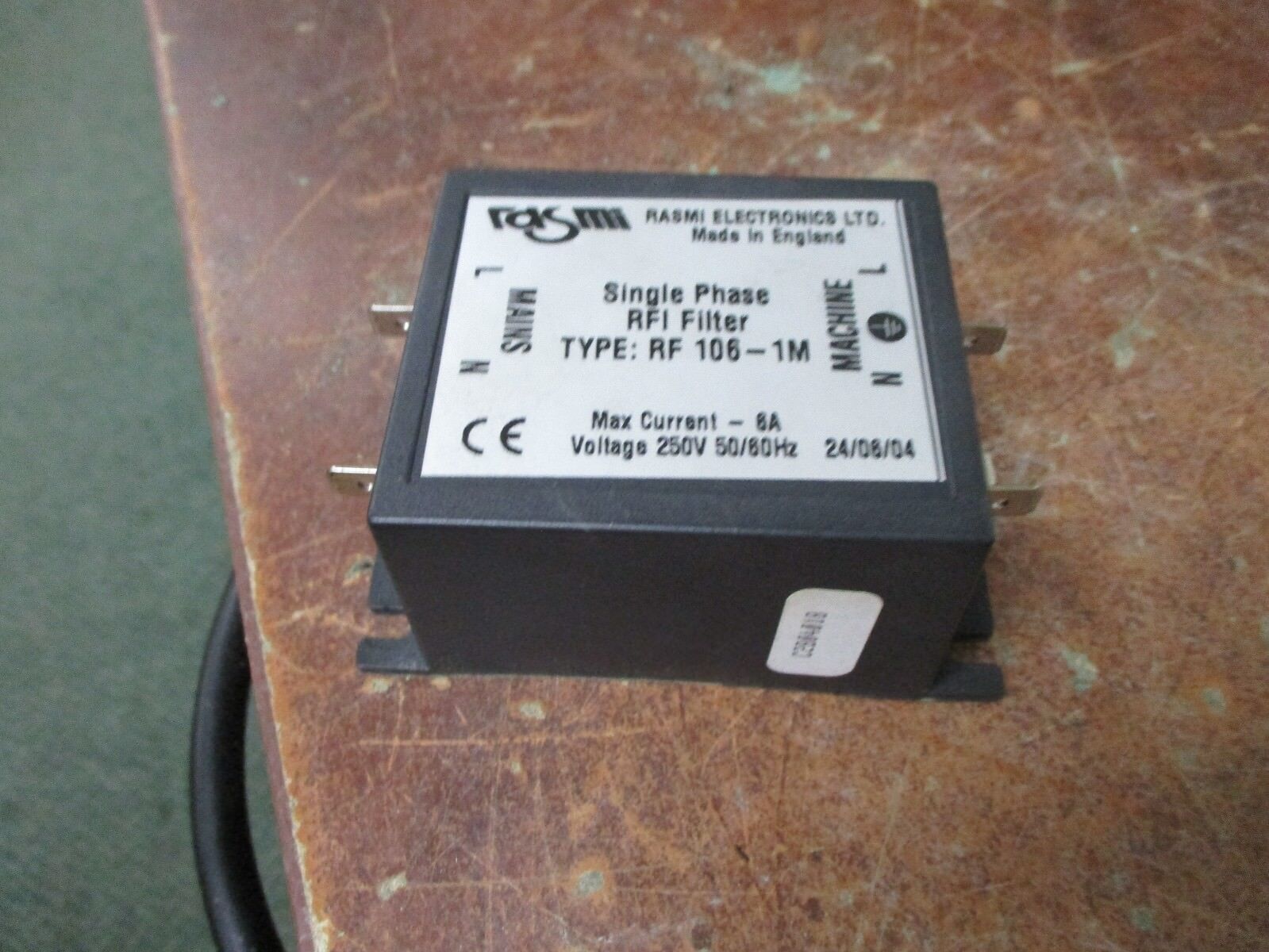 Rasmi RFI Filter RF 106-1M 1Ph 6A 250V 50/60Hz Used