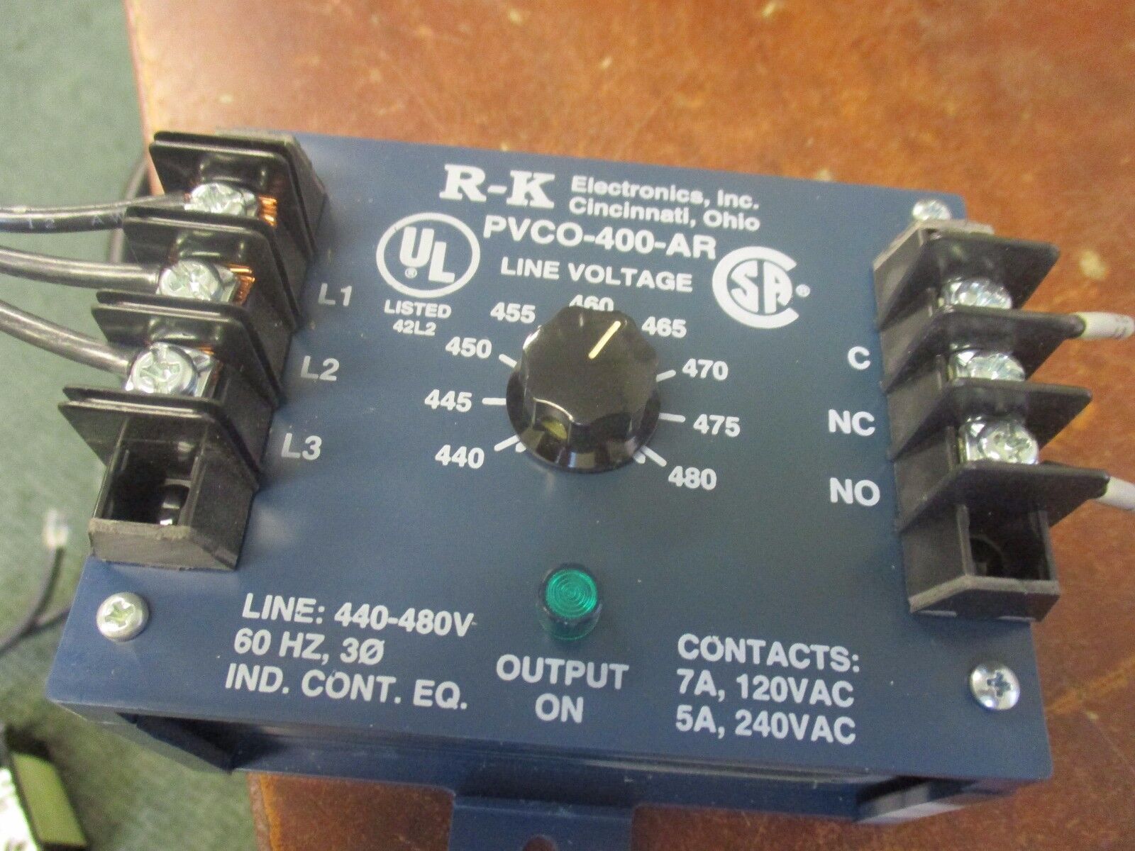 R-K Electronics 3-Phase Voltage Protection Relay PVCO-400-AR Used