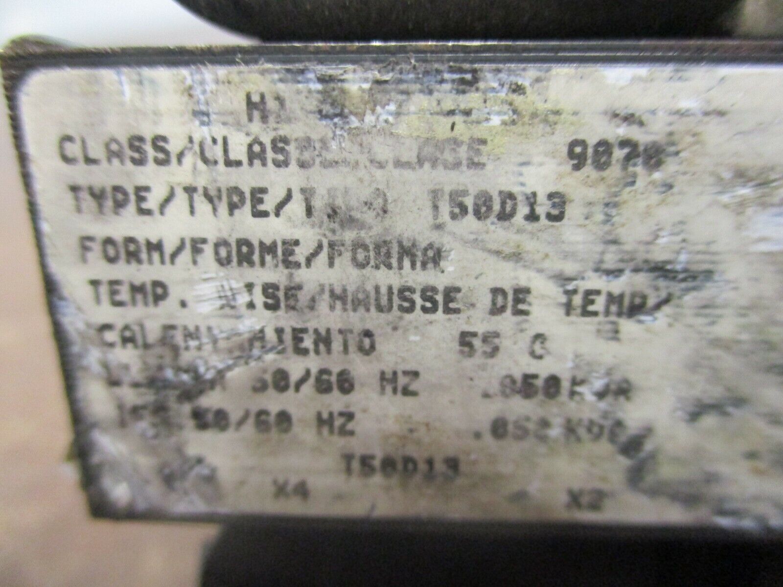 Square D Control Transformer 9070 T50D13 0.050kVA Pri: 120V Sec: 12/24V 50/60Hz
