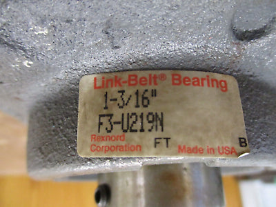 Link-Belt Flange Mount Bearing F3U219N 1-3/16" Used